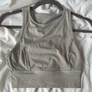 JoyLab Gray Cropped High-Neck Tank